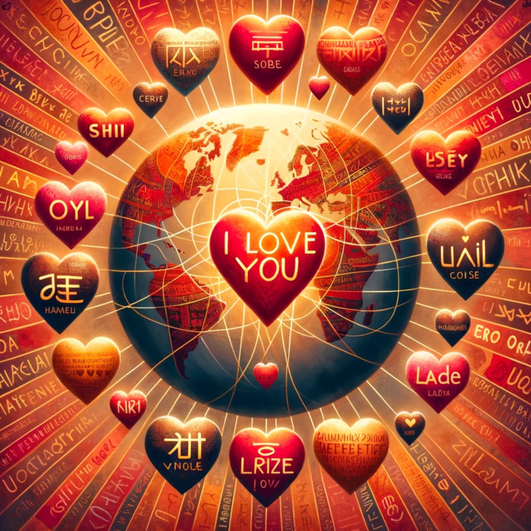 DALL·E 2023-12-18 23.32.22 - A visually captivating and heartwarming image that encapsulates the theme of love being expressed in different languages around the world